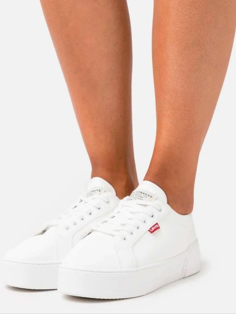 Levi's Women's Cream Platform Sneakers - Casual Lace-Up